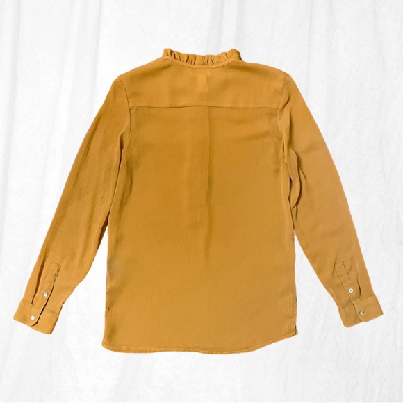 Long Sleeve See Thru Blouse • Yellow - Picture 2 of 9